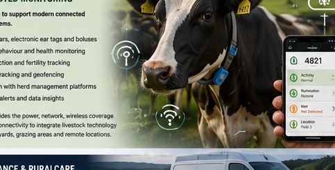 Connected livestock wearable monitoring technology