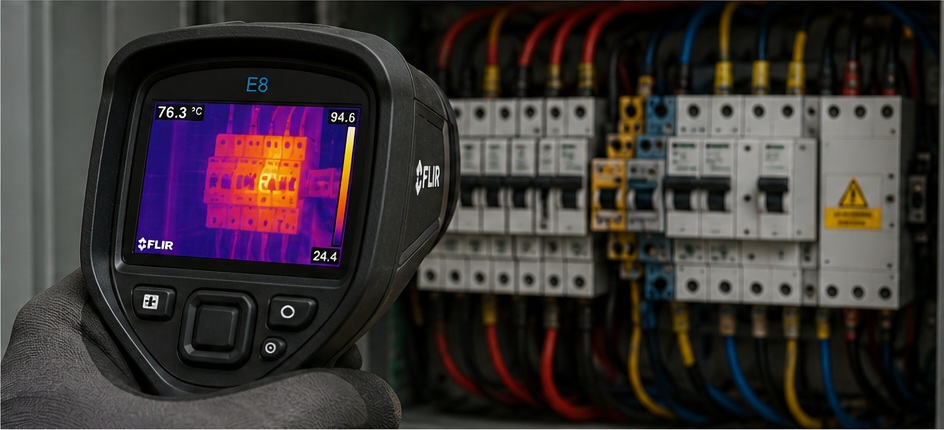 Thermal imaging survey of electrical switchgear and distribution equipment